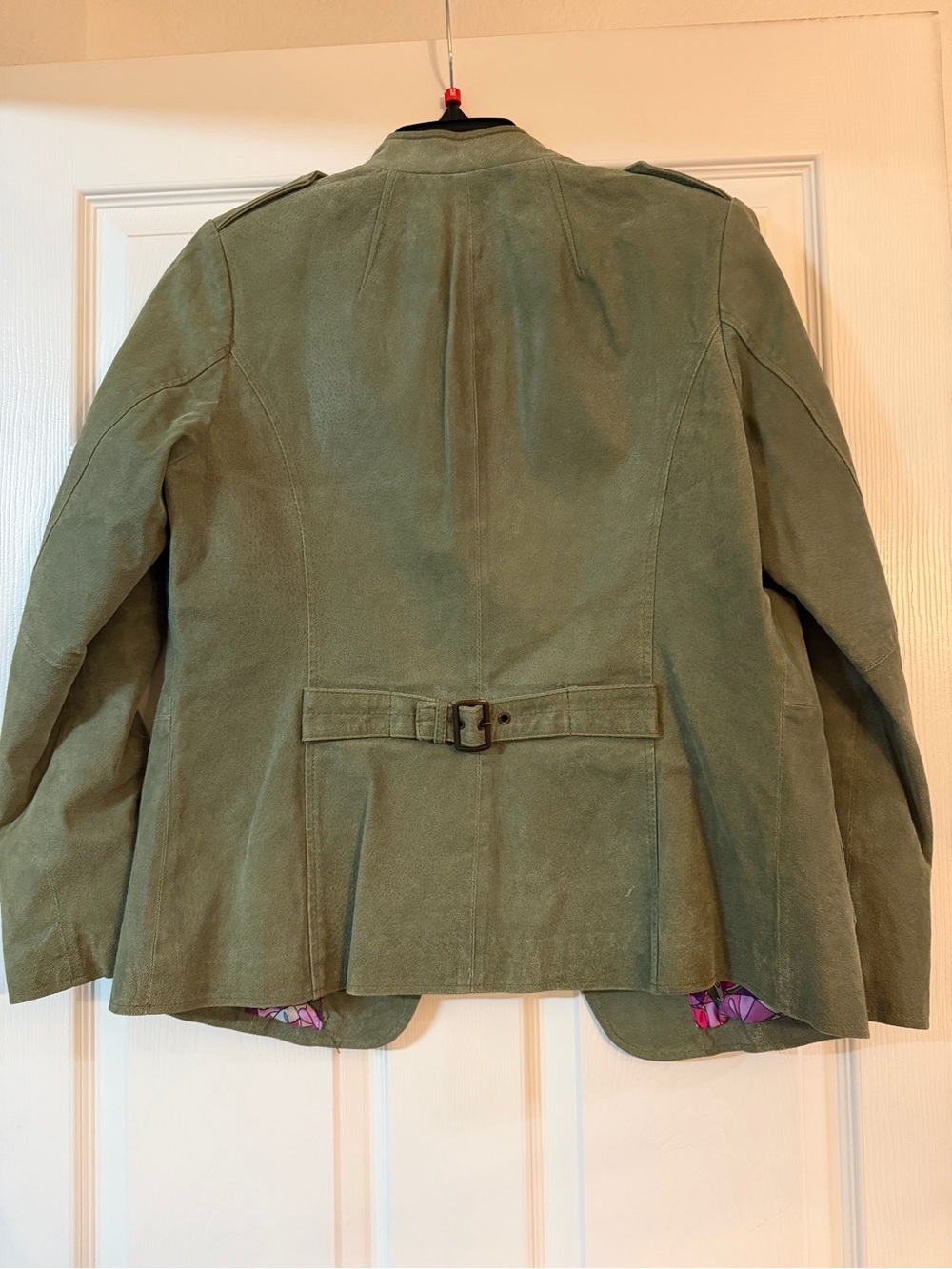Vintage twiggy LONDON Olive Military-Style Button Front Blazer EUC - Picture 4 of 4